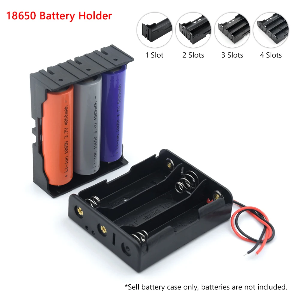 

New 18650 Power Bank Cases 1X 2X 3X 4X 18650 Battery Holder Storage Box Case 1 2 3 4 Slot Batteries Container With Hard Pins