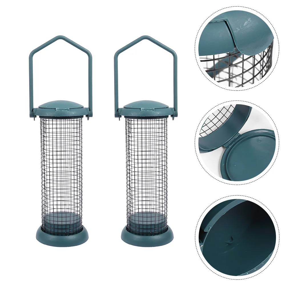 

2pcs Grease Container Birds Feeder Hanging Outdoor Feeders (Green)