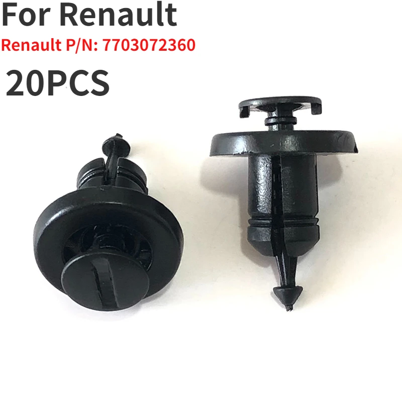 20 шт. заклепки для крепления бампера Renault Clio Laguna Megane Espace 7703072360 0151500 Автомобильные