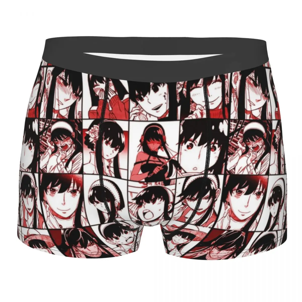 

Men Yor Forger Spy X Family Manga Panels Collage Underwear Funny Boxer Briefs Shorts Panties Homme Mid Waist Underpants S-XXL