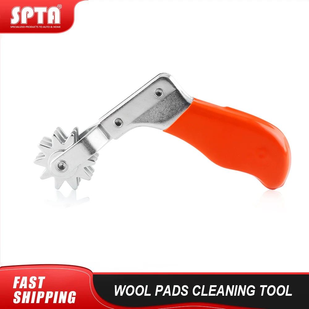 

(Single Sale) SPTA Wool Polishing Pad Conditioning Brush Buffing Microfiber Pad Cleaning Tool Remove Car Wax Residues