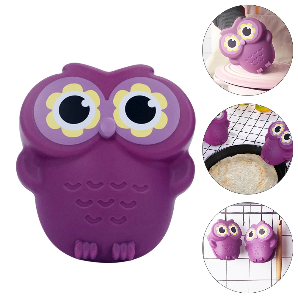 

1pc Owl Gloves Oven Mitts Heat Resistant Pinch Potholder Mittens Cooking Gripper Silica Gel Silicone Kitchen Protector Supplies