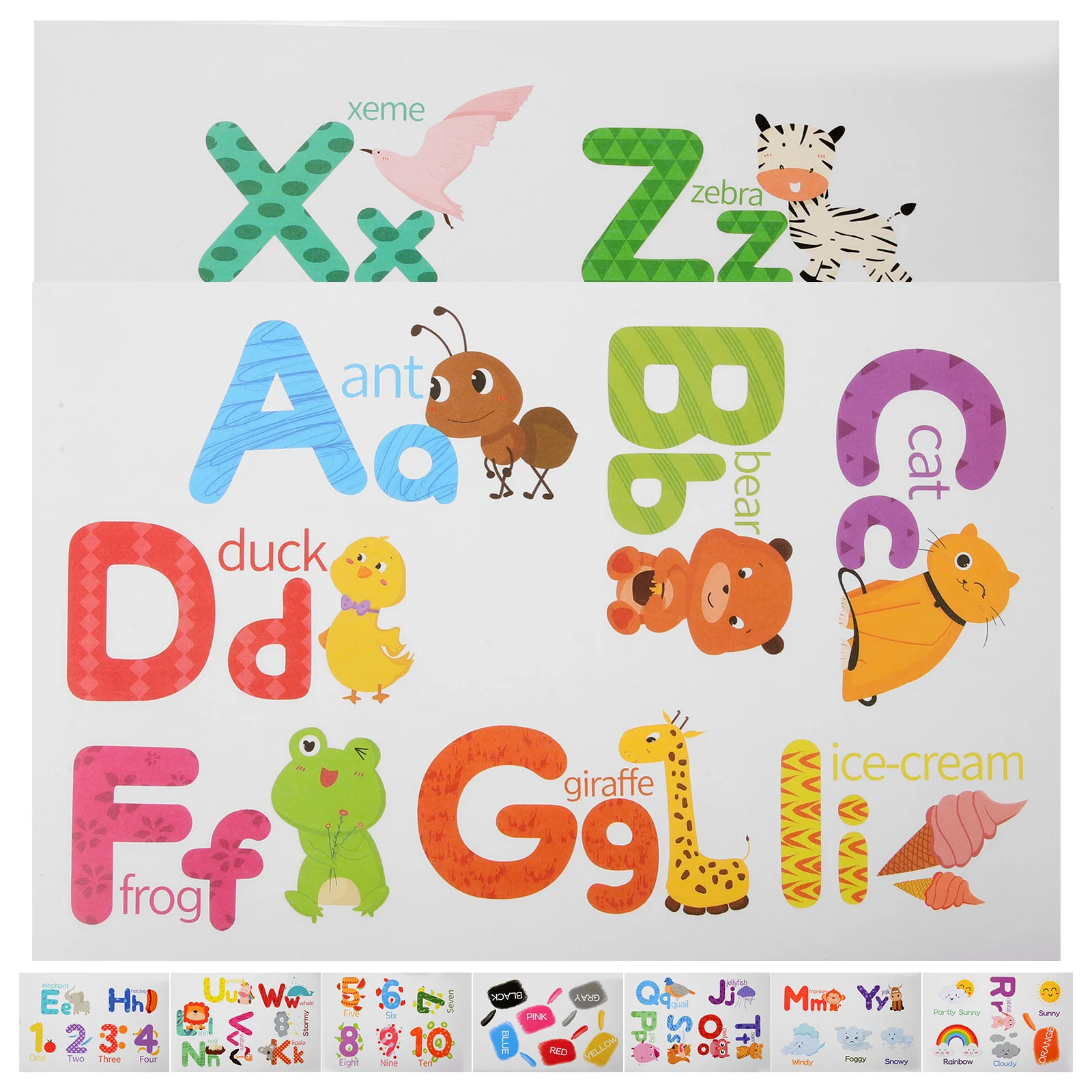

English Weather Wall Stickers Cartoon Decorative Alphabet Decal Letter Kids Decals Removable Teach