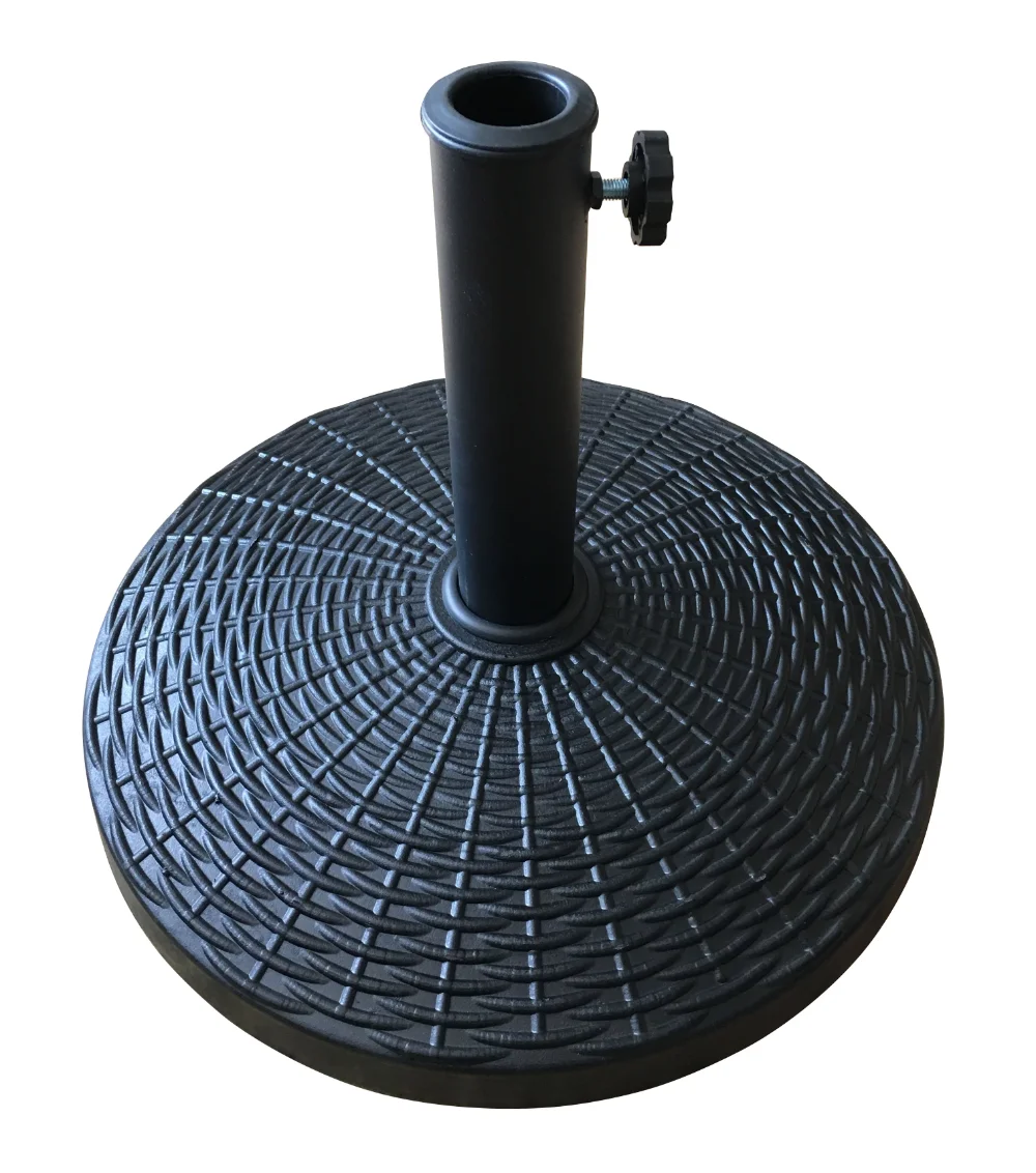 

Mainstays 22 lbs Black Round Powder Coated Resin Patio Umbrella Base umbrella stand umbrella base patio furniture