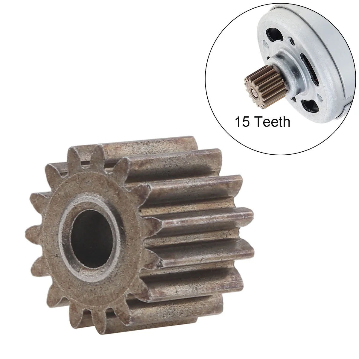 

15 Teeth 8.2mm Diameter Replaceable Motor Gear for RS550 10.8V / 12V / 14.4V / 16.8V / 18V / 21V DC Motor