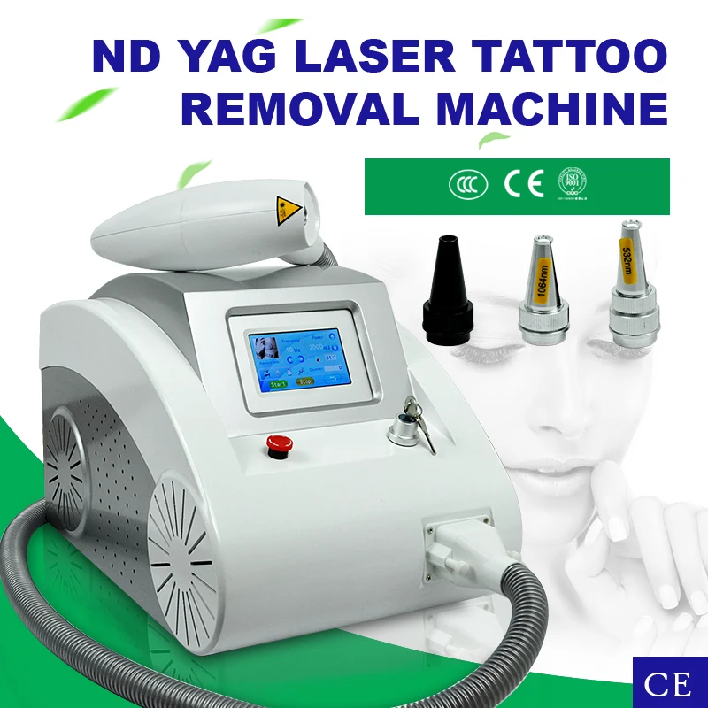 

Facial skin care tools Q-switched 1064nm & 532nm q switch nd yag laser tattoo removal machine black doll carbon peeling