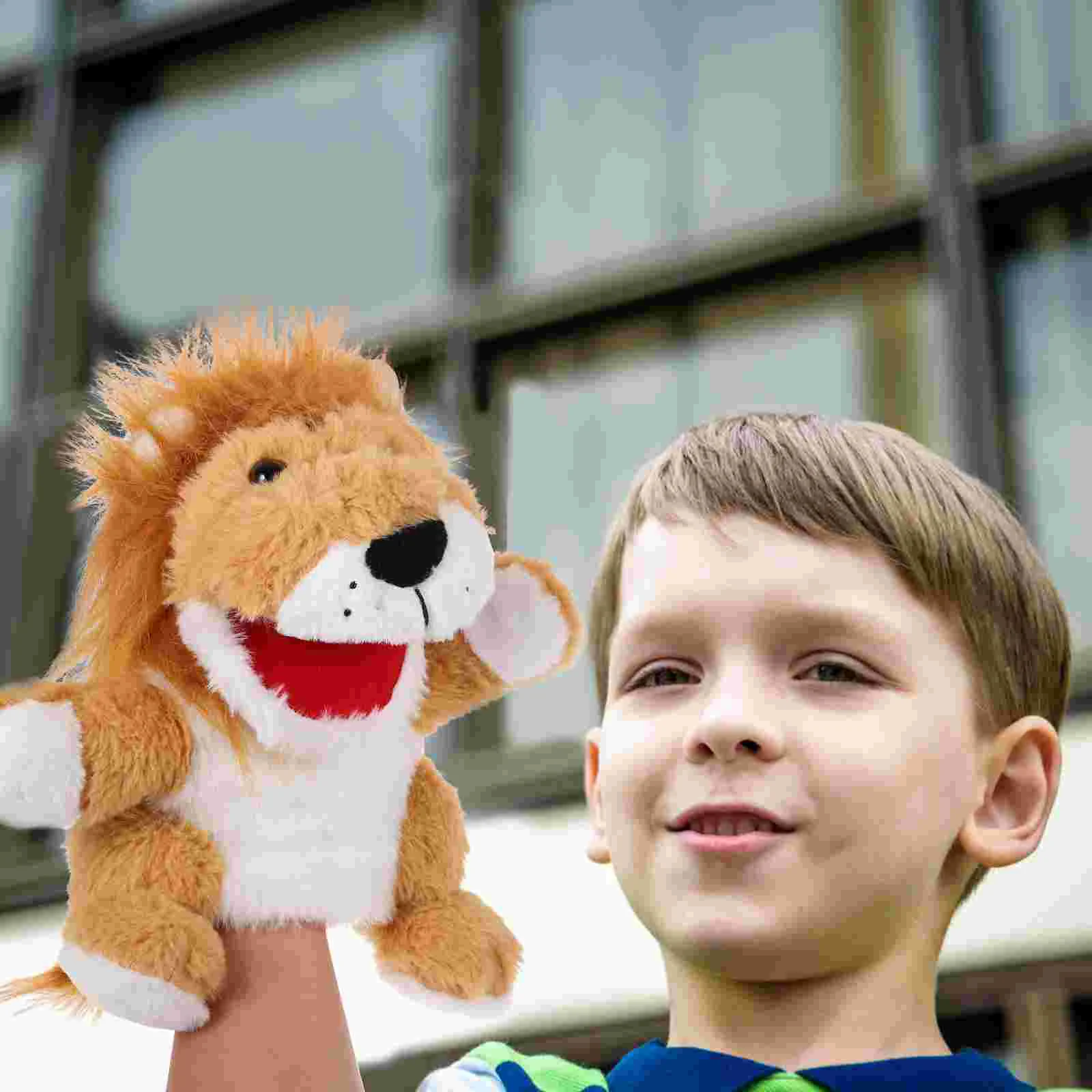 

Storytelling Plush Puppet Interactive Animal Hand Puppet Cartoon Plush Lion Hand Puppet