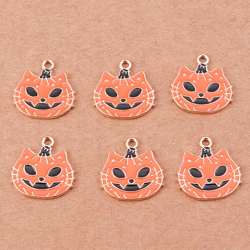 

10 шт., эмалированные Подвески в виде кота