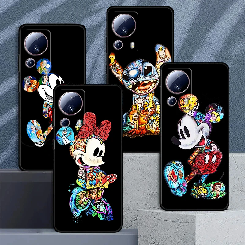 

Mickey Tattoo Cartoon For Xiaomi Mi 13 12 11 10 11T 10T 9T 9 8 Note 10 Ultra Pro Lite TPU Soft Silicone Black Phone Case Fundas