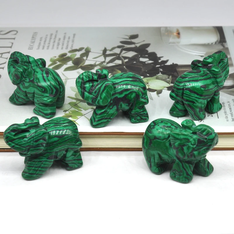 10 шт./компл. статуэтка с натуральными камнями в виде животного Исцеляющие