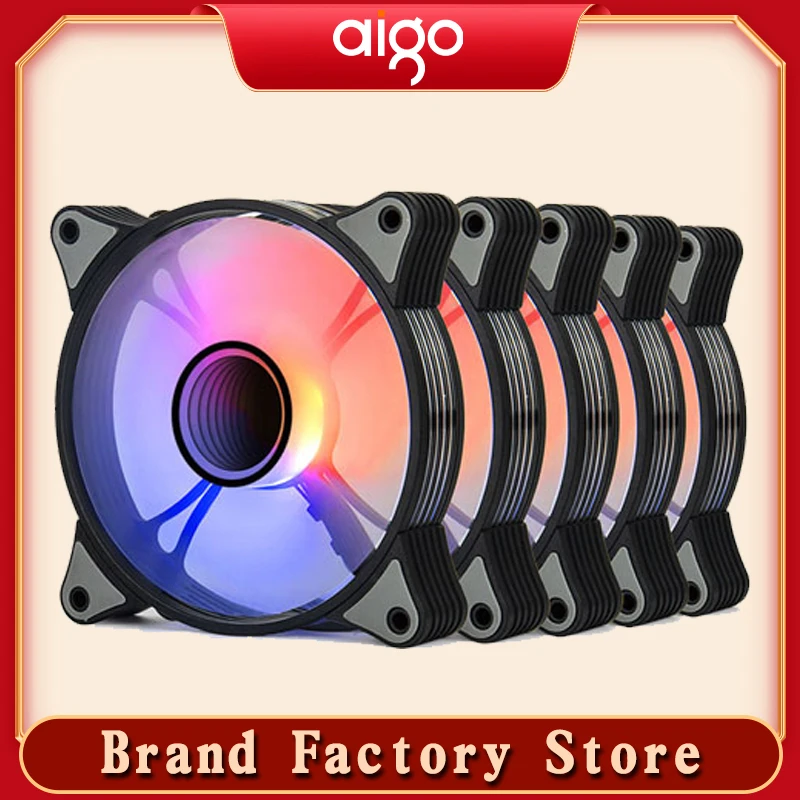 Aigo AR12PRO чехол для компьютера вентилятор Ventoinha PC 120 мм Rgb 4pin ШИМ Вентилятор