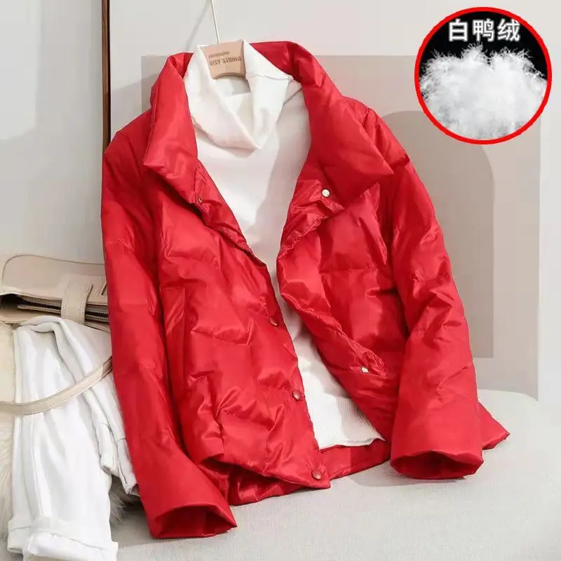 2022 New Ultra Light Duck Down Coat Women Short Stand collar  Jackets Autumn Winter warm Puffer Jacket Parkas Down jacket women