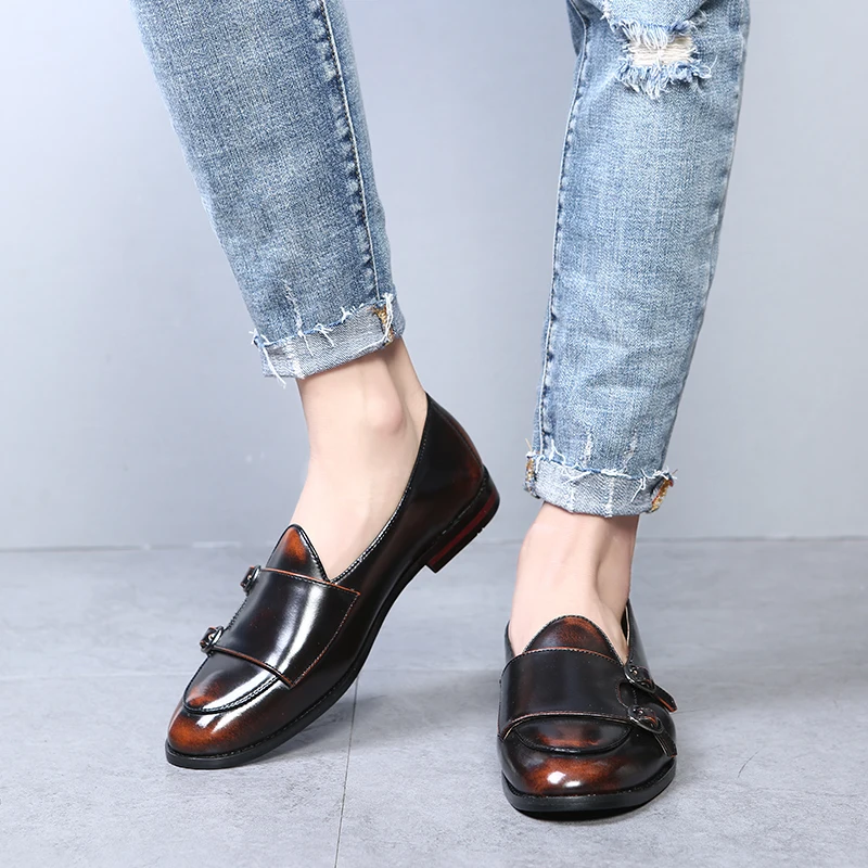 

Мужские классические деловые туфли-оксфорды, модные мужские туфли на плоской подошве, 2023