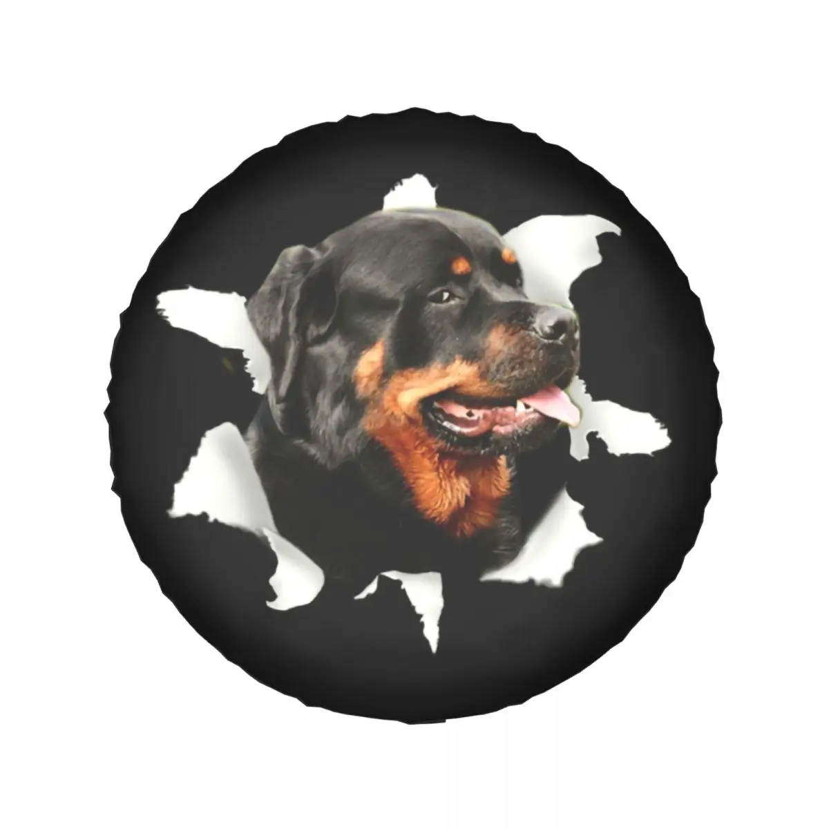Фото Запасная накладка на шину Rottweiler Meme для Jeep Mitsubishi Pajero, накладка на автомобильное колесо для защиты семьи, 14 