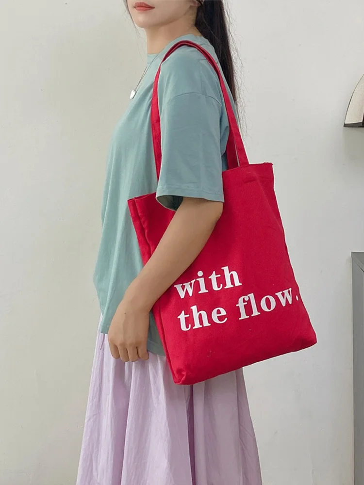  Дизайнерская модная холщовая сумка-тоут 2024 красная новая универсальная сумка на