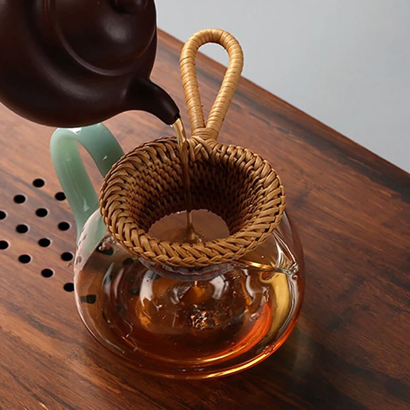 

Tea Strainers Natural Rattan Kitchen Gadget Bamboo Tea Filter Strainer Filter