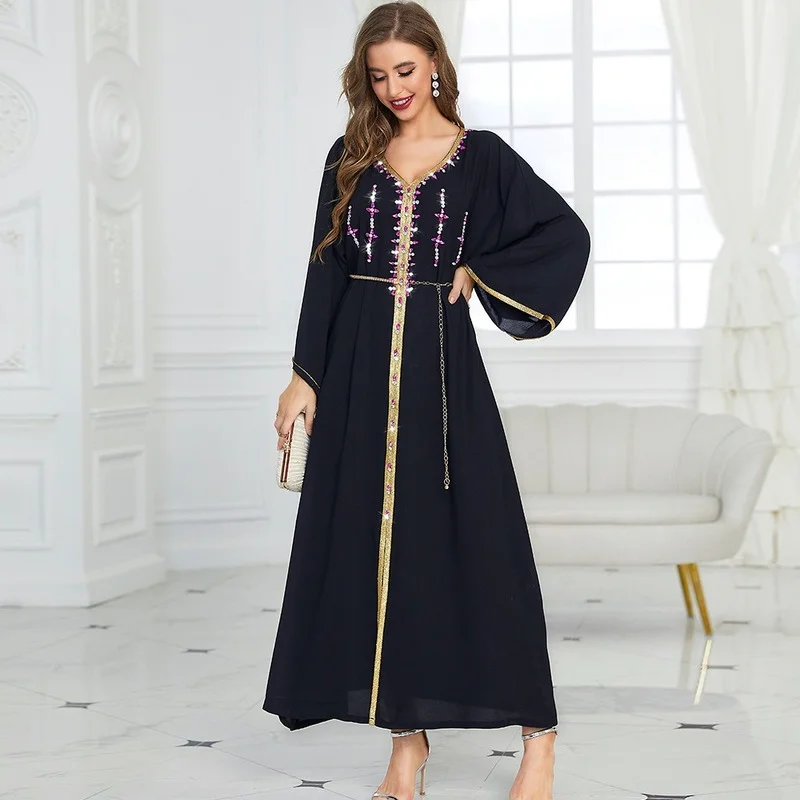 Eid Abaya Dubai Turkey Islam Muslim Party Long Dress Ramadan Abayas For Women Robe Caftan Marocain De Soiree Femme Musulmane