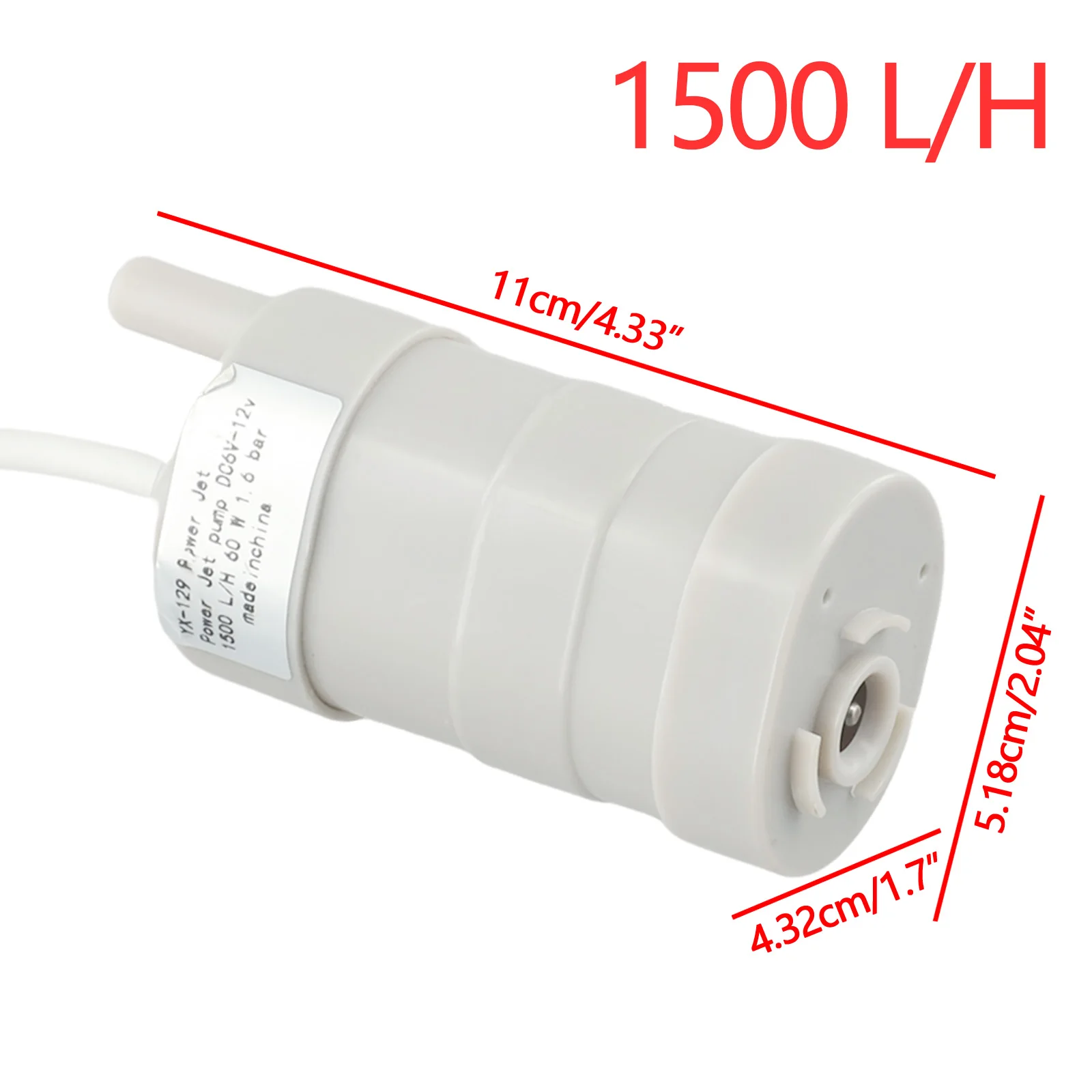 D-C 12V водяные насосы для дома на колесах насос с высоким потоком Кита 1500 л/ч 5 м