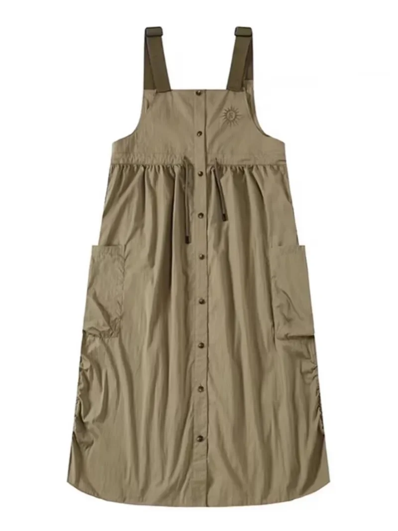 Женское винтажное платье на бретелях свободное Повседневное в японском стиле