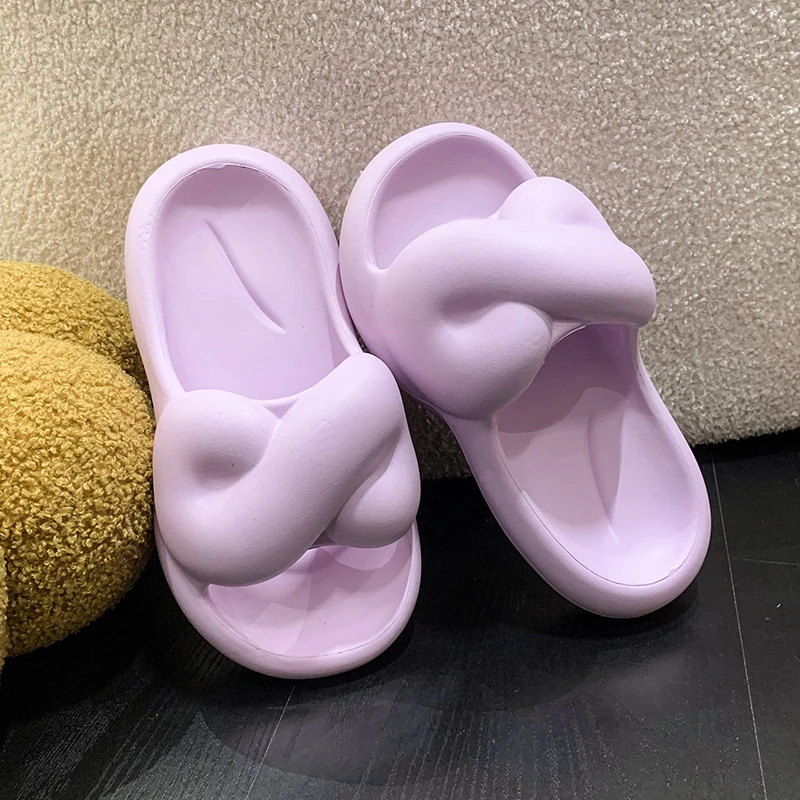 

Шлепанцы женские для дома и улицы, Нескользящие сандалии на толстой подошве, удобные тапочки для отдыха, летняя одежда