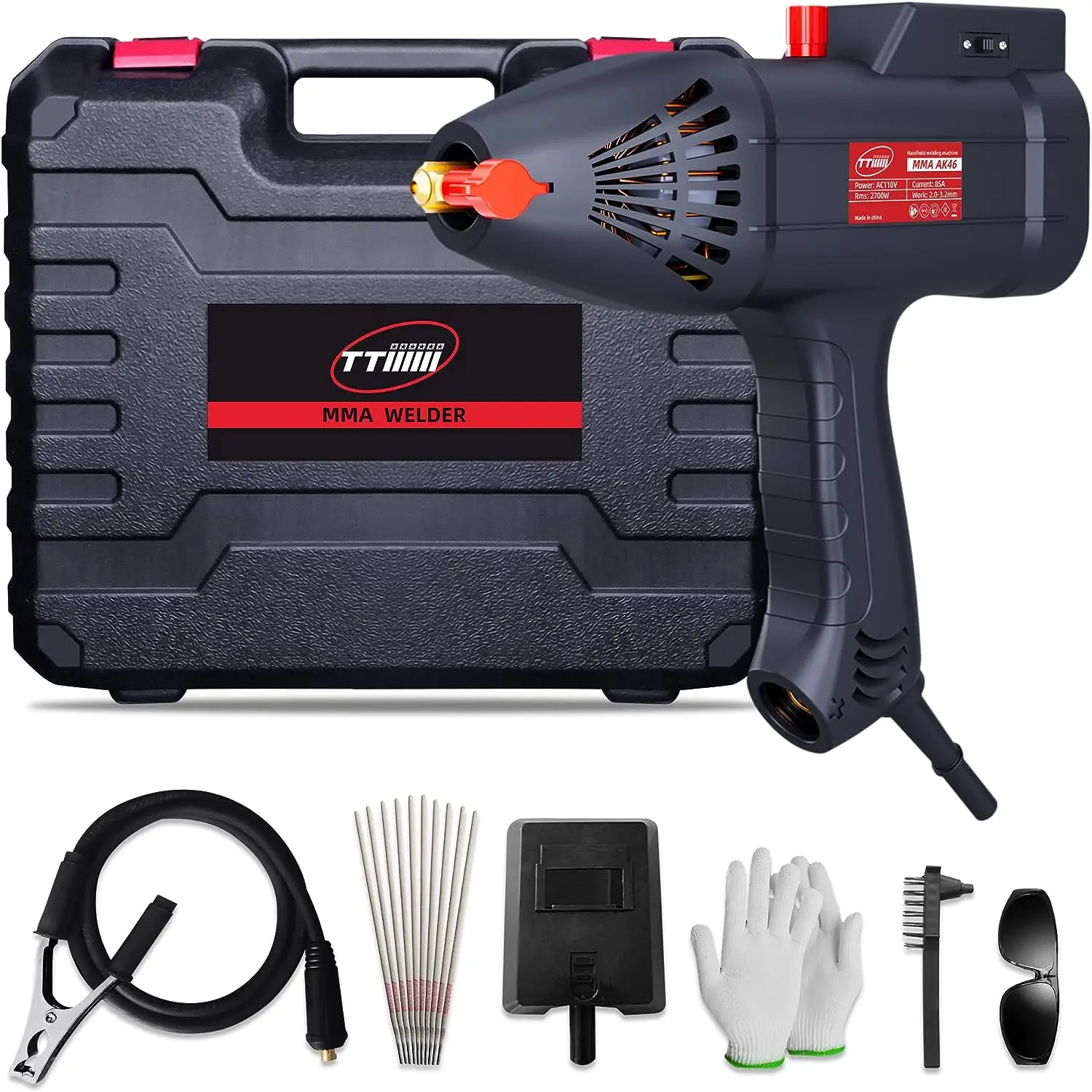 

Machine,TTiiiiii Handheld stick Welder Kit Out of the box IGBT Digital Inverter Technology (3.3Ib) 110V Voltage Hot Start portab