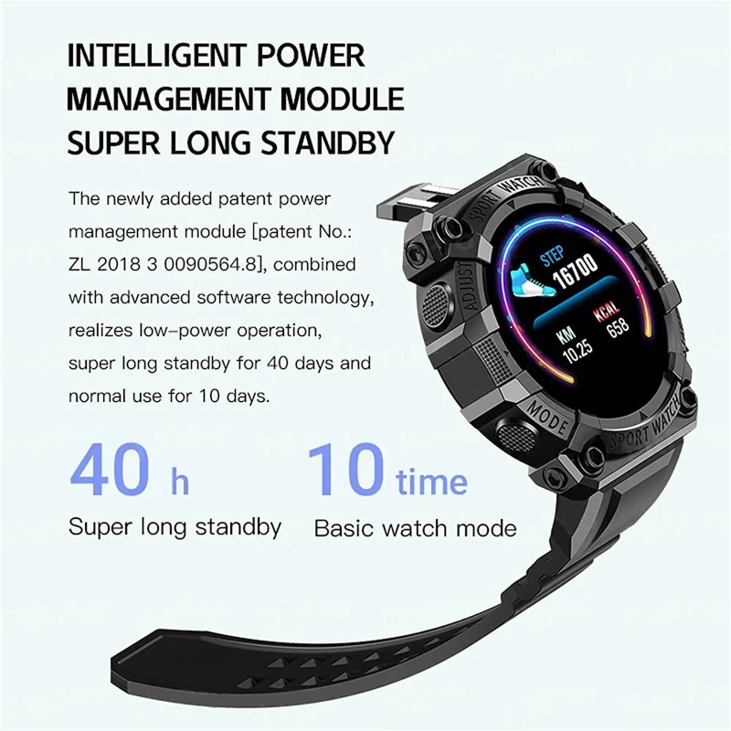 

Color Screen Sports Smartwatch Smart Bracelet Waterproof 1.44inch Real Body Monitoring Smart Watch For Android Ios