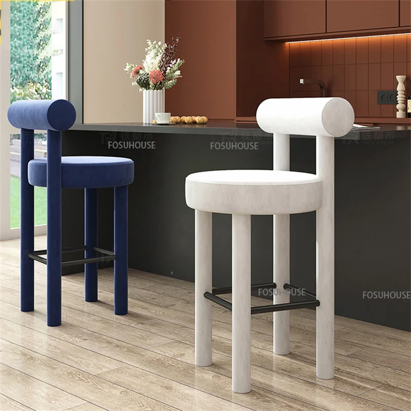 

Современные минималистичные барные стулья, барная мебель, роскошный бархатный стул для дома, высокие стулья для макияжа, высокий стол, барный стул