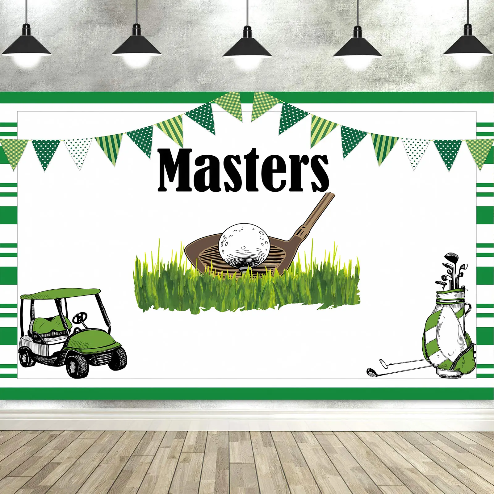 Фото Masters Golf Party Украшения Фон для фотосъемки Реквизит для фотостудии Баннер Скатерть №3
