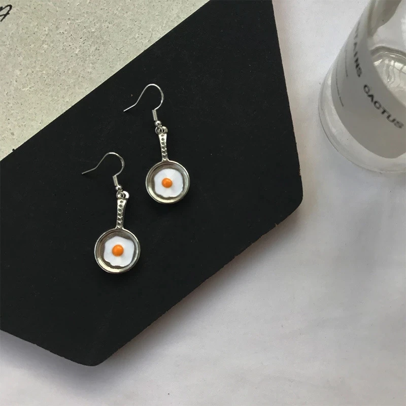 Серьги-капельки из цинкового сплава в форме яиц