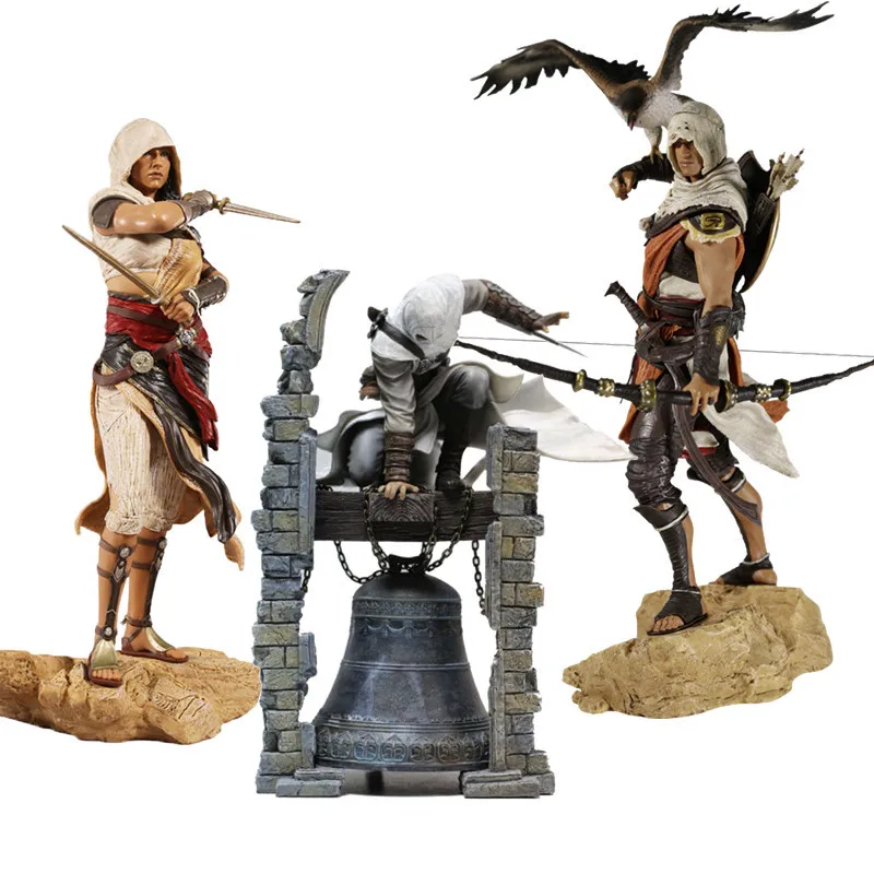 

28cm The Legendary Origins Bayek Protecteur Aya Altair Connor Cazador Apple of Eden Figure toy model