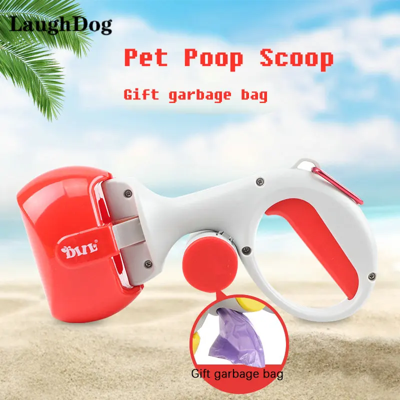 

LaughDog Pet Outdoor Pick Up Excreta Cleaner with 1 Roll Decomposable Bags Dog Pooper Scoop Shovel Pet Accessories