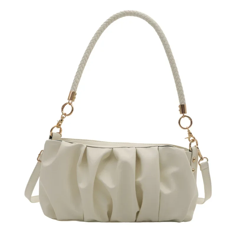 2024 Женская Модная Сумка На Плечо Из Искусственной Кожи Плиссированная