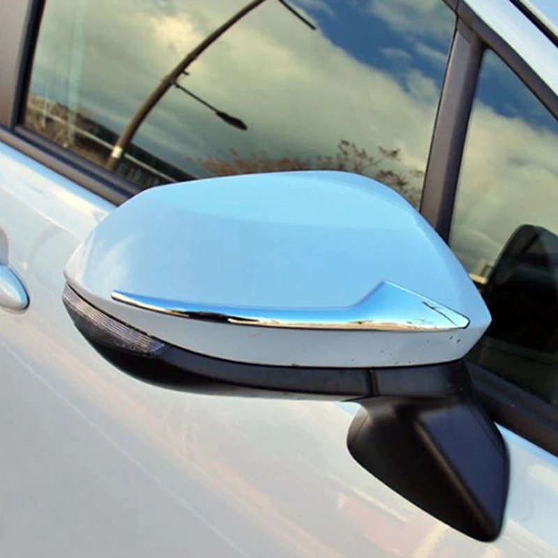 1 пара АБС-пластика хромированная серебристая боковая полоса зеркала заднего