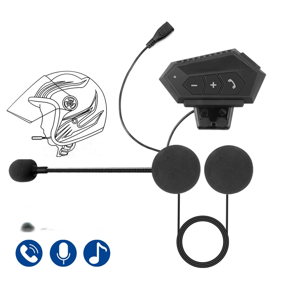 

Bluetooth Motorcycle Helmet Headset Headphone Wireless Motor Bike Handsfree Stereo Earphone Speaker Noise Reduction With Mic