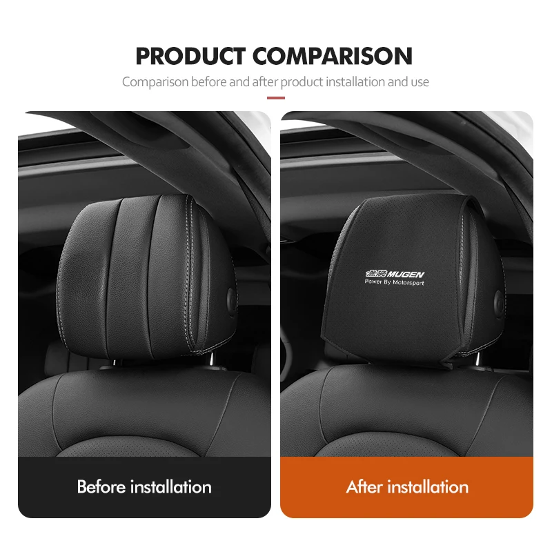 Чехол для подушки на подголовник с логотипом автомобиля значок модели Honda Mugen Power