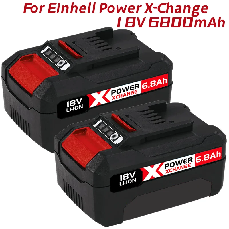 

Сменный аккумулятор X-Change 6800 мАч для Einhell Power X-Change, совместим со всеми аккумуляторами 18 в Einhell Tools светодиодный ным дисплеем