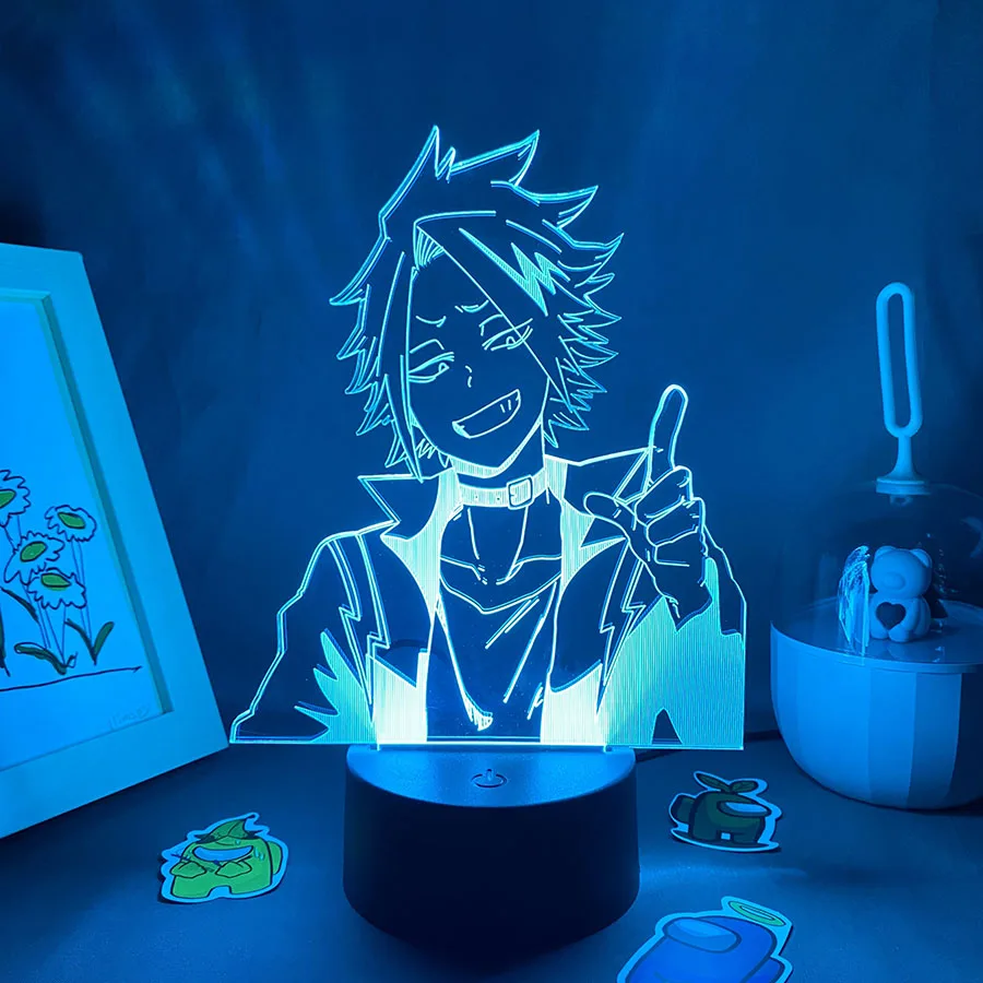 

My Hero Academia Anime Figure Denki Kaminari 3D Led Neon Night Lights Birthday Gift Bedroom Decor Manga Denki Kaminari Lava Lamp