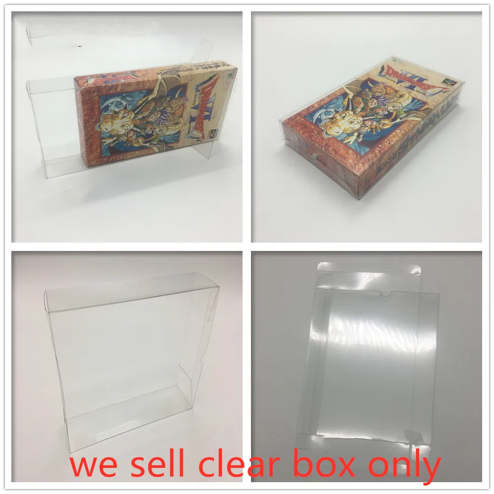 

10 Transparent Storage Box For Super Famicom SFC game card box protection, collection, display and use.Japanese edition