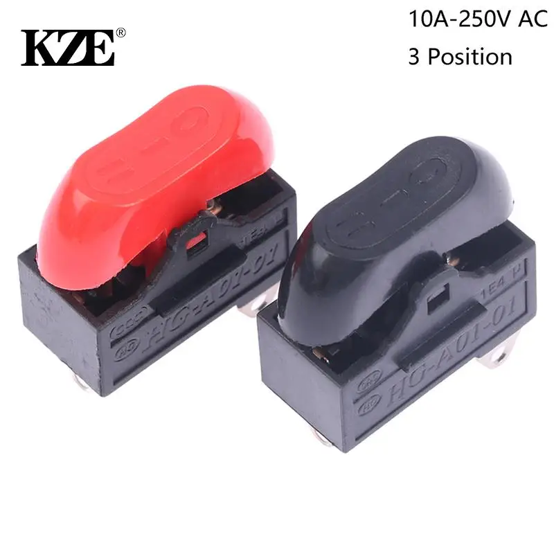 

1Pcs Hair Dryer Switch Rocker Switch 3 Position ON OFF Boat Switch Red, Black