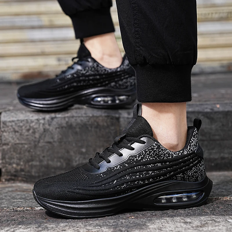 Men's Air Cushion Running Shoes Comfortable Breathable Sneaker Men Fashion Outdoor Shock Absorption Casual Shoes