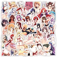 50pcs hentai sexy girl stickers anime waifu for laptop guitar luggage phone motorcycle car suitcase decals waterproof toys