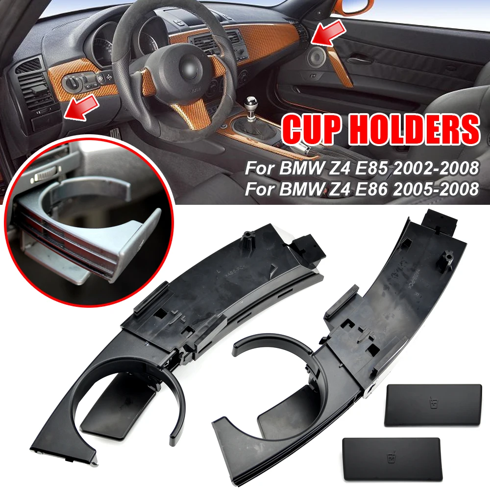 

1 Pair Dashboard Cup Holder Front Left + Right For BMW Z4 E85 E86 2003-2008 51457070323 51457070324