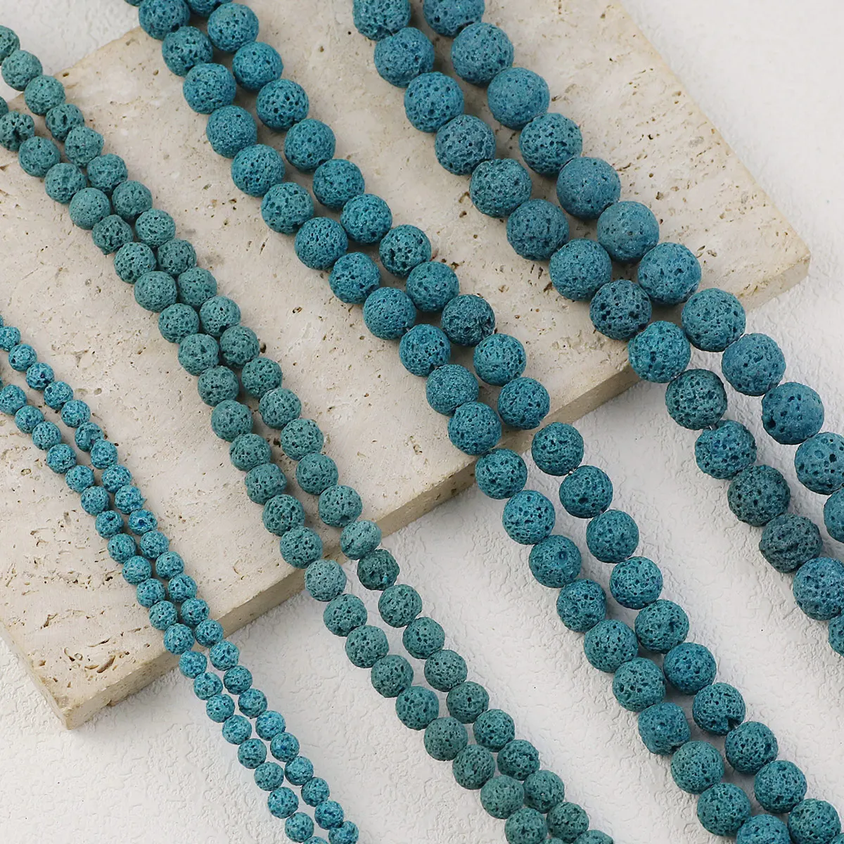 Синие Бусины Из Синтетических Драгоценных Камней 4-12 Мм Круглые Свободные