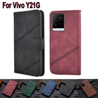 flip case leather luxury wallet case for vivo y21g stand leather book bags funda for vivo y21g phone case hoesje capa