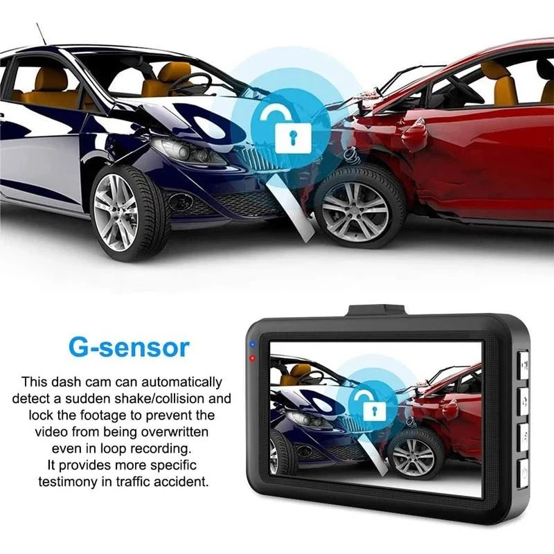 

Universal Video Recorder Portable 3 Inch Dash Camera Large Screen Dash Cam Car Accessories Full Hd 1080p Dashcam Car Dvr