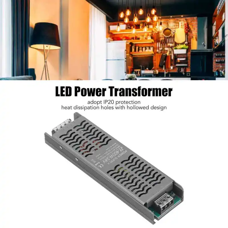 

LED Driver 400W DC 24V IP20 Protection Fast Heat Dissipation LED Power Transformer LED Power Driver AC 175‑260V
