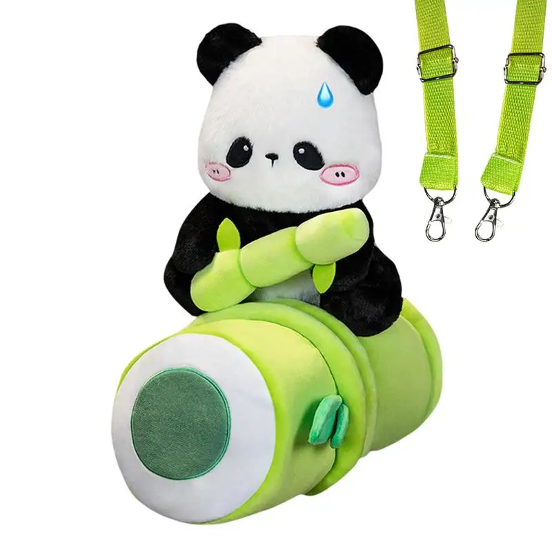 

Panda Plush Stuffed Animal Panda Bear With Bamboos Creative Funny Doll Educational Cute Panda Hiding In Bamboos Bag Toys Vivid