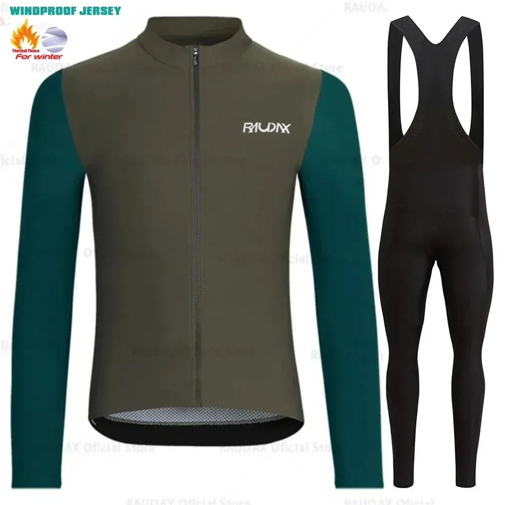 RAUDAX профессиональная велосипедная рубашка зимняя термофлисовая одежда Джерси