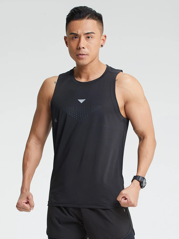 

Mens Quick Dry Breathable Vest Lightweight Running Gym Sleeveless Shirt Fitness Sports Tight Compression T-shirts Tee Tops