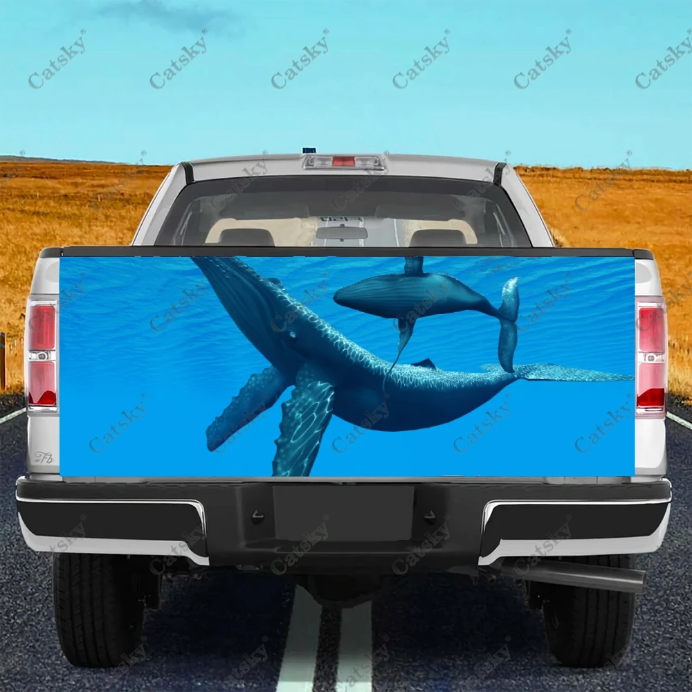 

whale Aquatic creatures Car stickers truck rear tail modification painting suitable for truck pain packaging accessories decals